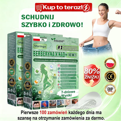 🔥🇵🇱 Oficjalny sklep | 💯𝐏𝐙𝐆𝐎𝐍𝐄® Moringa·Berberyna×NAD+ 10-w-1 Plaster (Natychmiastowy efekt, widoczne rezultaty po 7 dniach) ✅ Stosowane w celu utraty wagi, poprawy zwiotczałej skóry, leczenia cukrzycy, bezdechu sennego i problemów ze stawami.