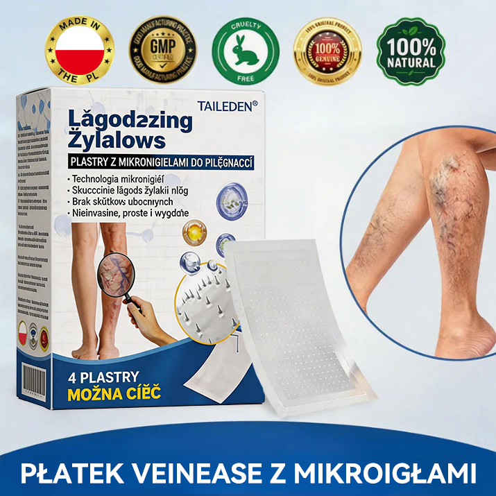 🇵🇱👨‍⚕️✅TAILEDEN® VeinEase Plastry z Mikronakłuciami⚡Natychmiastowa ulga, długotrwałe rezultaty